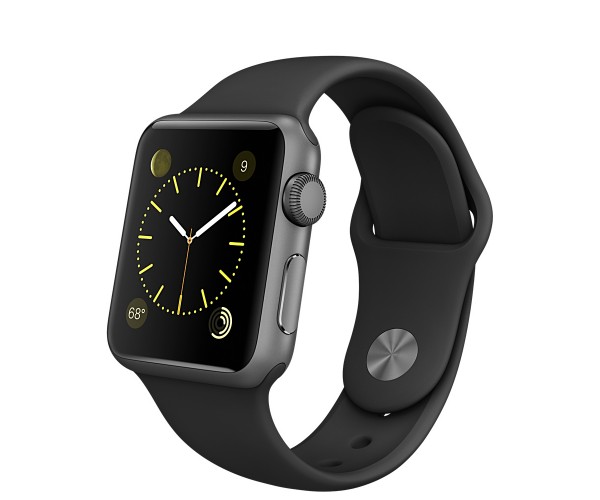 38MM SPACE GRAY ALUMINIUM CASE WITH BLACK SPORT BAND